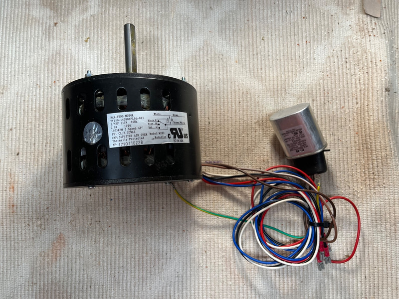 First Co. M222 1/5 hp 120 v 3 spd Motor
