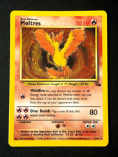 Moltres 12/62 Holo Rare Fossil 1999 Pokemon Card Unlimited LP Card