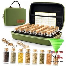 40 Slots Seed Storage Organizer Box, Sturdy Seed Organizer Dark Green-40 Sots