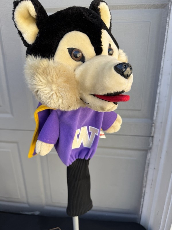 Washington Huskies UW Datrex Golf Club Head Cover Headcover Plush Husky