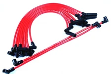 Red 10.5mm 45 Degree Racing Spark Plug Wires Set for Ford 5.0L 5.8L, SB SBF 302