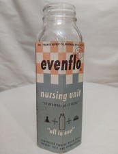 Vintage Evenflo Glass Baby Bottle 8oz Nursing Unit No Top Original Package