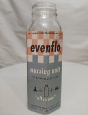 Vintage Evenflo Glass Baby Bottle 8oz Nursing Unit No Top Original Package