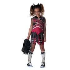 Child Size 8 Spiritless Cheerleader Horror Costume with Headpiece and Accesso...