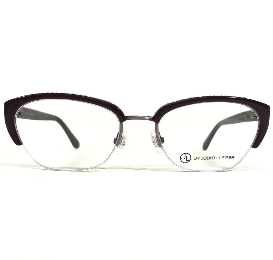 Monturas de gafas Judith Leiber JL-3011 cristales de ojo de gato púrpura orquídea 53-18-140 Foto 2 de 4