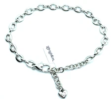 Brighton Delicate Oval Linked Chain Bracelet or Anklet Excellent Silver 10" NWT