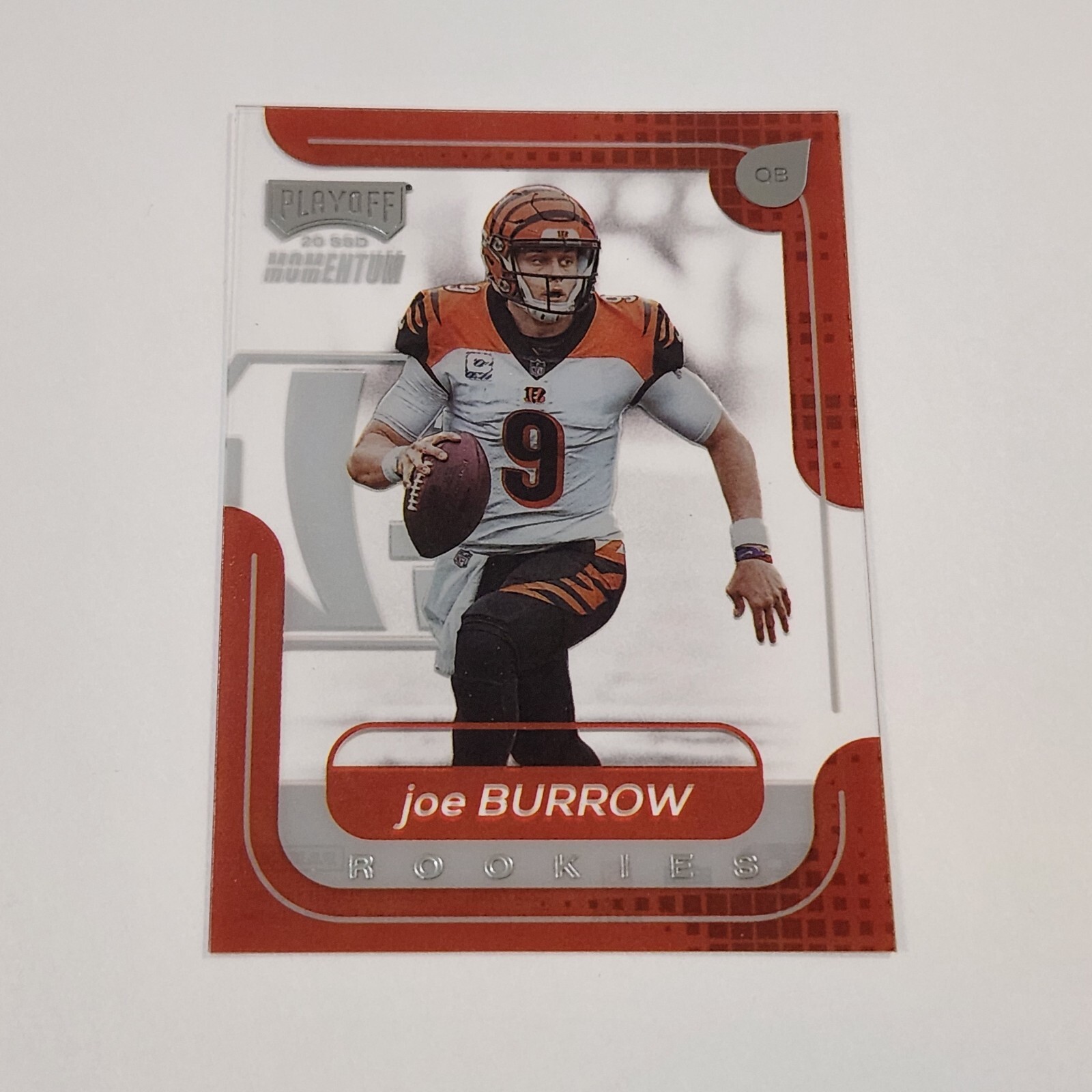 2020 Chronicles Playoff Momentum Joe Burrow Rookie Card RC Bengals Acetate