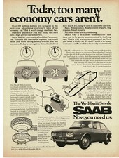 1971 SAAB 99 economical car art Vintage Print...