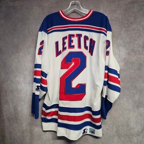 Vintage 90s Starter NHL New York Rangers Brian Leetch 2 Hockey Jersey Mens L - Picture 5 of 6