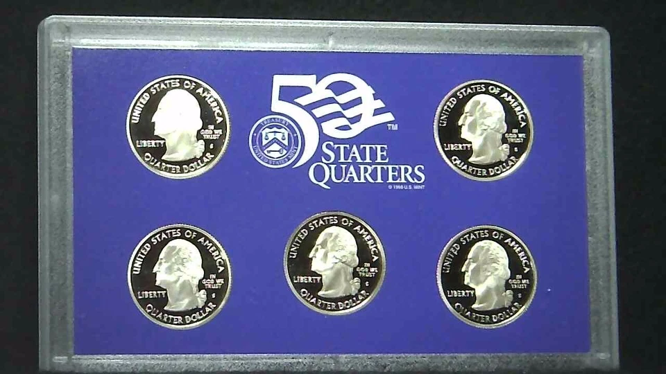 2008-S US Proof State Quarter Mint Set 5 Coins GDC Proof CN CLAD 21loct1002-2 - Image 4 of 4