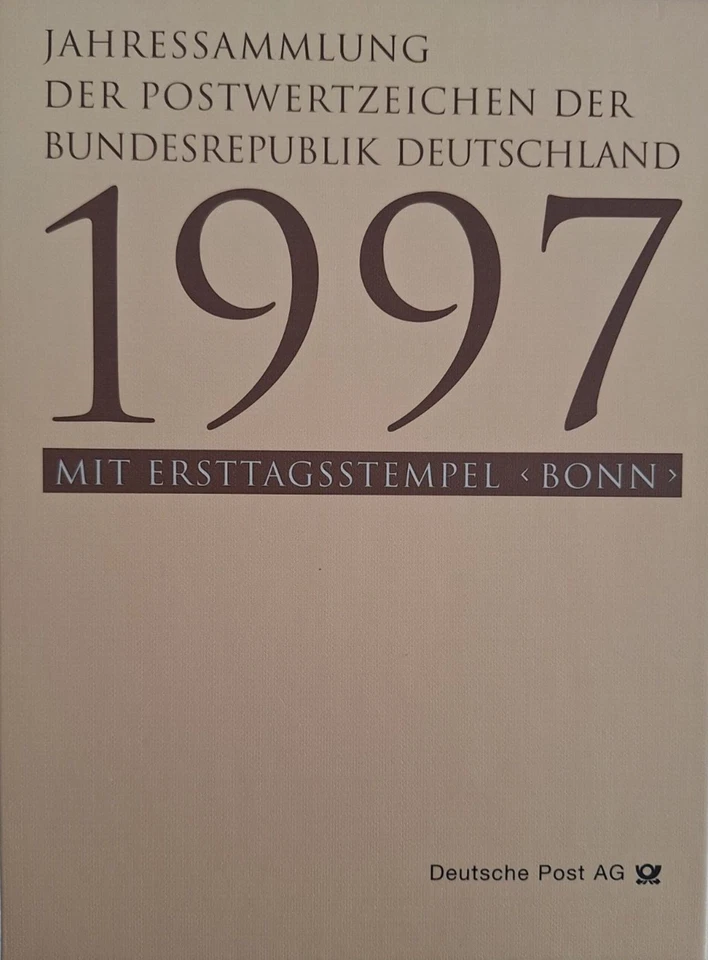 1997 Jahressammlung der Postwertzeichen BRD mit Ersttagsstempel - Bild 1 von 1