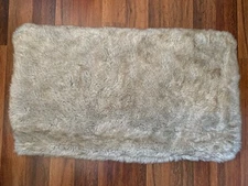 Frontgate Faux Fur King Pillow Sham 20 x 35 Taupe