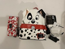 Loungefly Disney 101 Dalmatians Cosplay Mini Backpack Wallet  Headband - New
