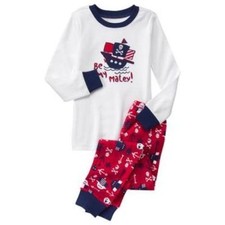 NWT Gymboree Boys Gymmies Pajamas set Be My Matey Pirates Valentine 8