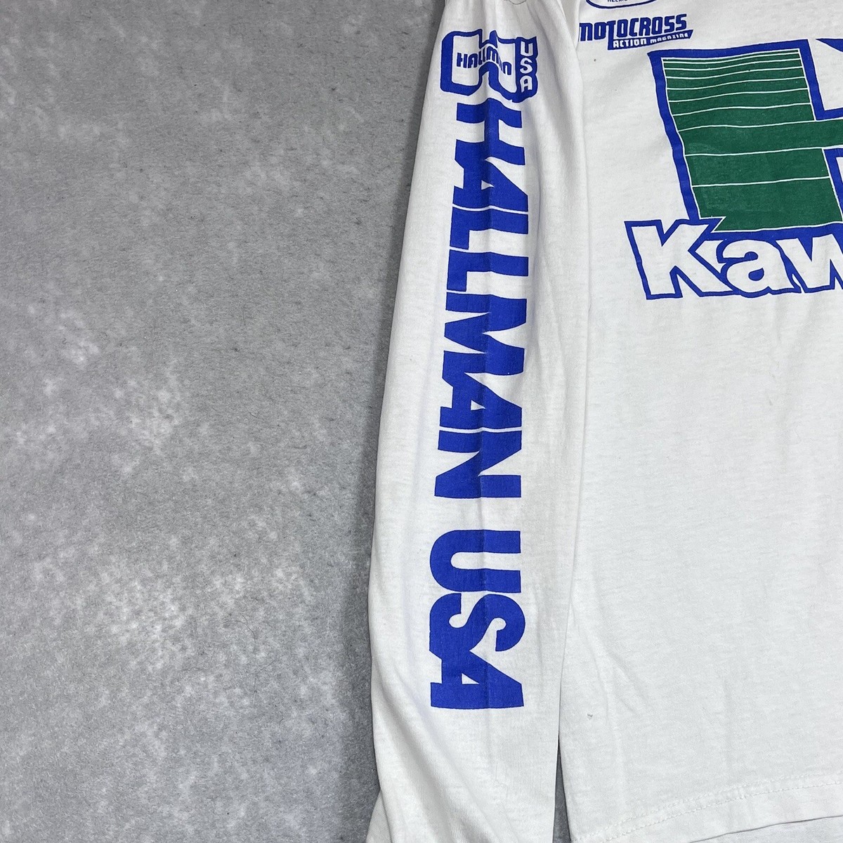 Vintage Kawasaki Motocross Shirt Racing Jersey Men Large AHRMA MX