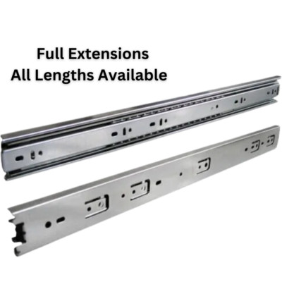 10 Pairs Full Extension 100-lb Ball Bearing Drawer Slides - Heavy Duty