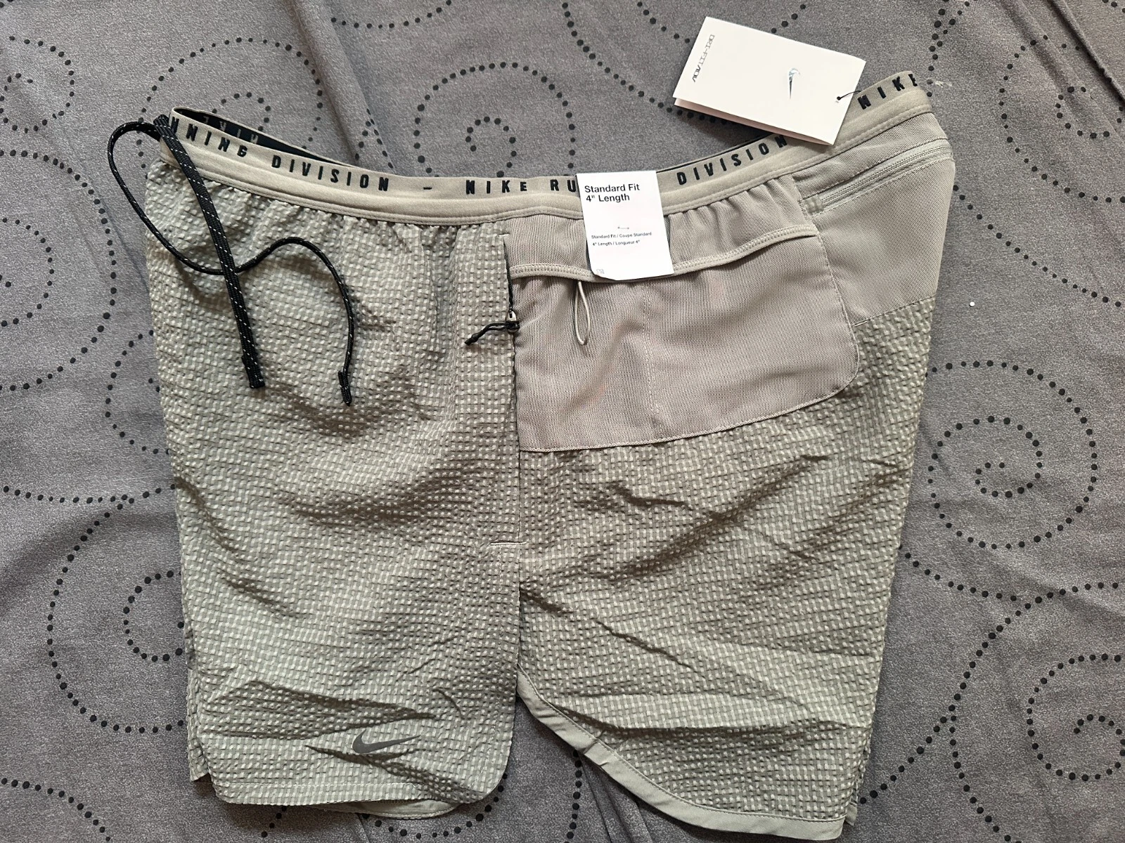 NIKE RUNNING DIVICION DRI FIT ADV #053 GRAY LINED SHORTS SIZE XL MEN NWT $100.00