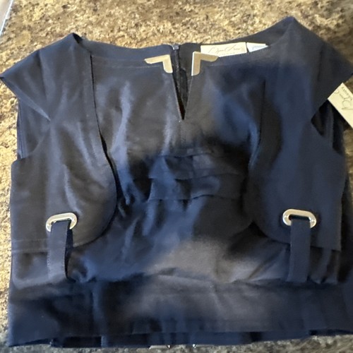 Vestido Byron Lars Beauty Mark Talla 2 Metal Azul Marino BL-3033 - Imagen 7 de 7