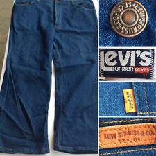 Vtg 70s Mens Levi's Jeans Orange Tab and Rare Orange Patch Made in USA 42x32