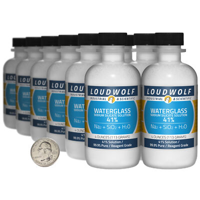Sodium Silicate / 3 Lbs / 12 Bottles / 99.9% Pure Reagent Grade / 41% Solution