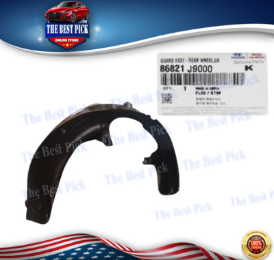  GENUINE  REAR Fender Liner LEFT for Hyundai Kona 2017-2023 86821J9000