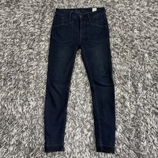 Women  s Free People We The Free Skinny Jeans Release Hem Patch Pockets sz 27