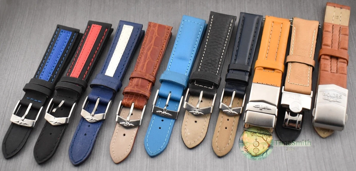 Cinturino Di Ricambio Per Orologio 20mm - Fibbia In Acciaio Inox PVD Lucido Nero - Barrette A Molla Incluse - 2