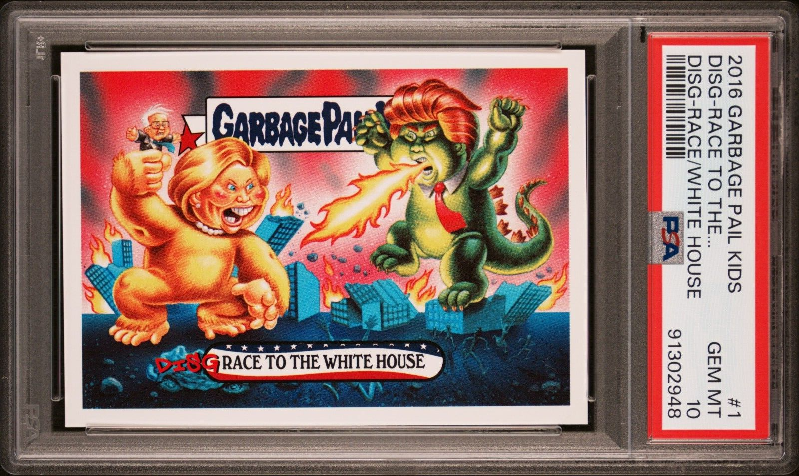 2016 Topps Garbage Pail Kids DisgRace to the White House #1 Donald Trump PSA 10