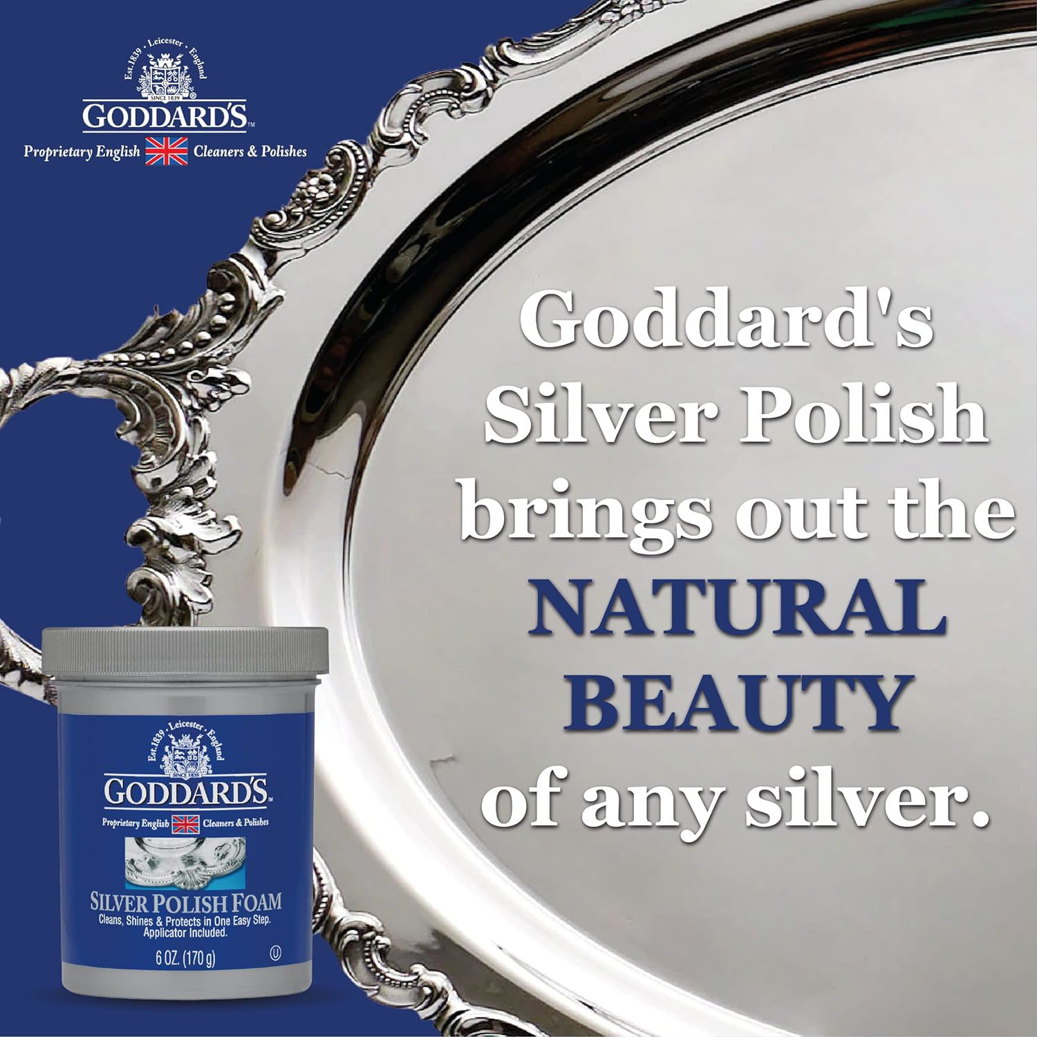 Goddards silver polish Long Shine Silver Foam Tarnish Remover 6oz 170g