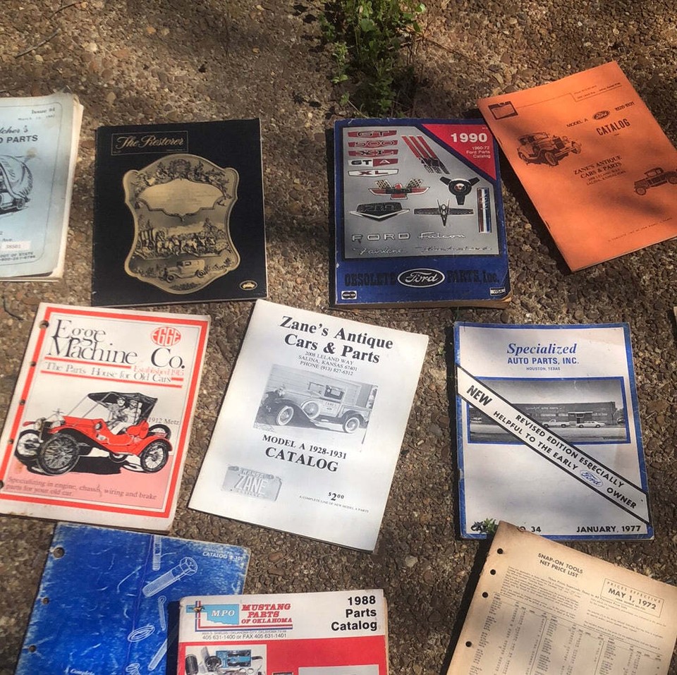 Vintage 1970s 1980s 1990s old Ford parts catalogs Snyder’s Mac’s etc