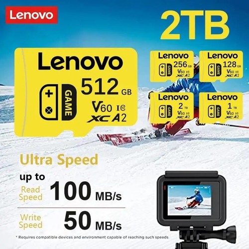 Lenovo 1TB Memory Card Micro TF SD Card Class 10 SD Card 512 GB SD Flash... - 第 1/4 張圖片