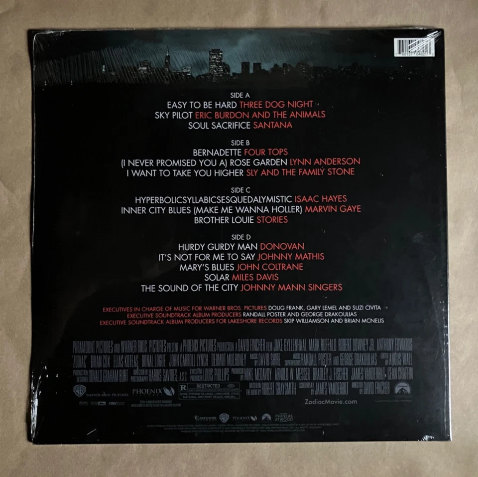 ZODIAC Soundtrack 2 LP 2017 US 1st Press Red w/Black Smoke Vinyl SEALED NEW - Image 2 of 4