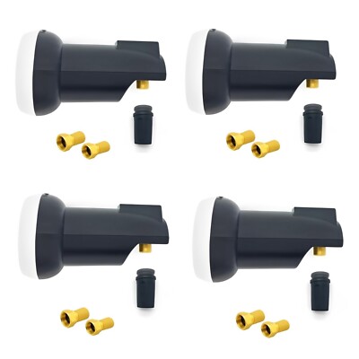 4 Single LNB Sat HD UHD Digital 4K 1 Teilnehmer Wetterschutz 0.1 dB Set
