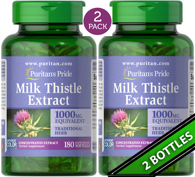 #ad #ad 2 Pack Milk Thistle 4:1 Extract 1000 mg Silymarin 360 Softgels 2x180 $29.70