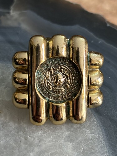 Orecchini A Clip Vintage Pierre Balmain In Ottone - Imagen 11 de 15