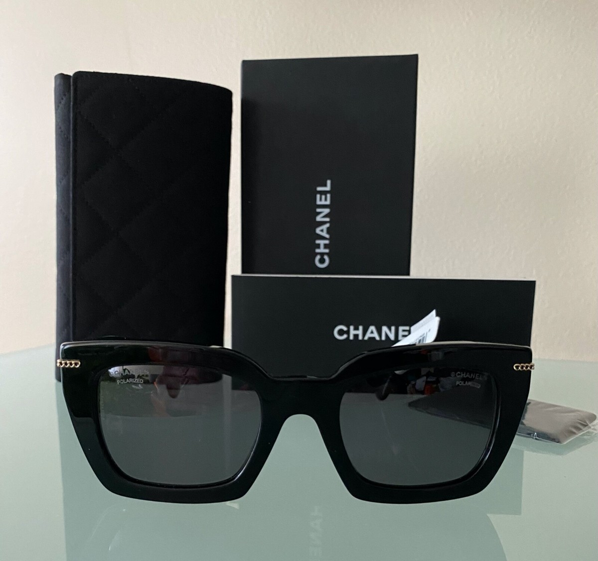 NIB CHANEL dress SQUARE SUNGLASSES/glasses/frame Ref.5509A C622/T8