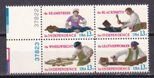 1977 US Stamps #1717-1720 Skilled Hands for Independence 13c Plate Block NH