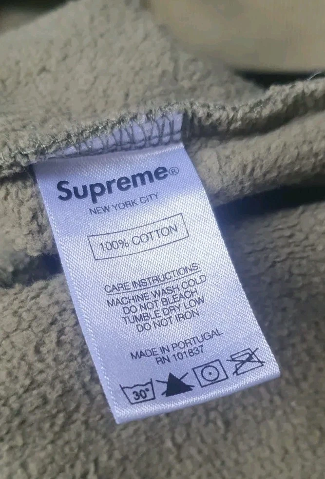 FW18 Supreme Felpa con Cappuccio Punto Catena L Large Light Olive Hoodie Picasso