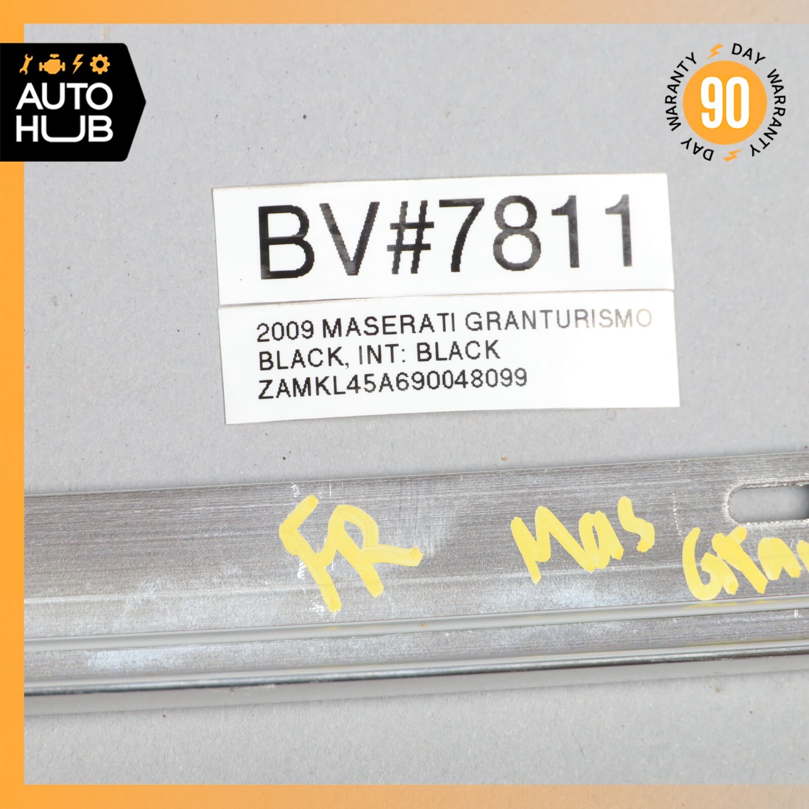 08-19 Maserati GranTurismo M145 Exterior Door Upper Molding Trim Right Side OEM