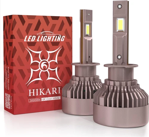 HIKARI 2023 Future H1 LED Fog Light Bulbs 65W 30000LM 6000K White Titanova -Pair
