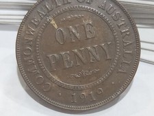 Australian 1919 DOT BELOW PENNY AUNC