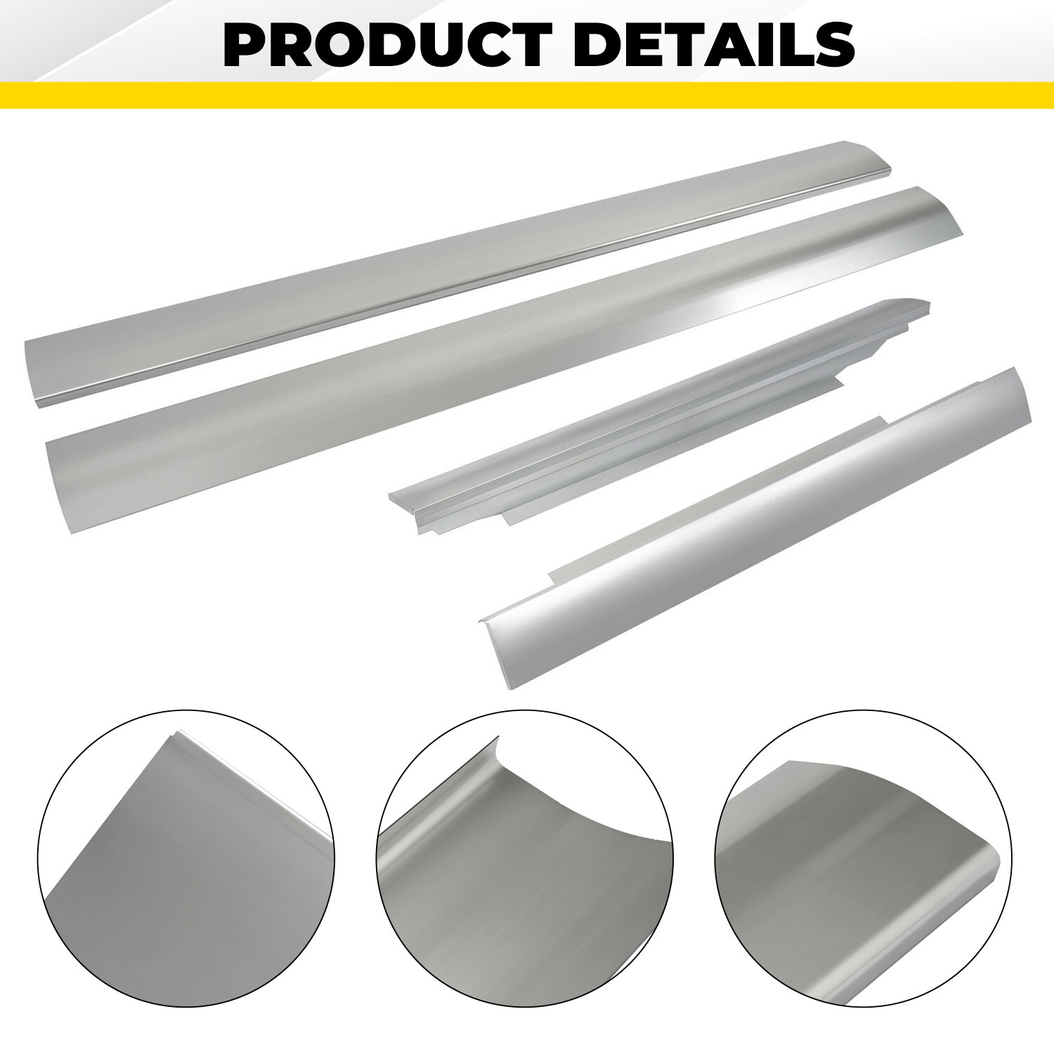 Chevy Van Rocker Panel Rod Left & Right Side Slip-On Rocker Panel For Chevy GMC Express Savana Van ...