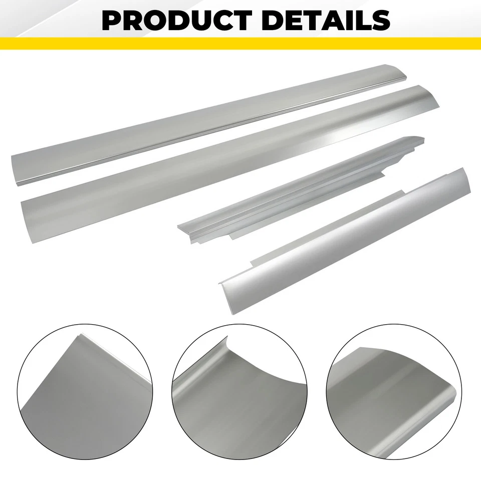 Left & Right Side Slip-On Rocker Panel For Chevy GMC Express Savana Van 1996-18 - Image 4 of 4