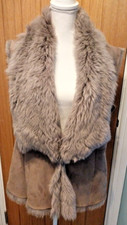 L.k Bennett - Shearling 100% Sheepskin Gilet Sleeveless Body Warmer - L