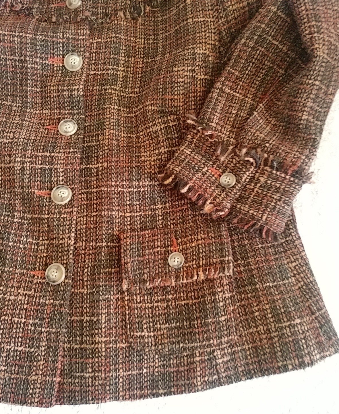 Sundance Multi Colored Tweed Button Cuff Jacket S… - image 9