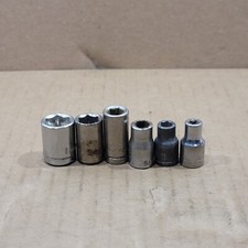 Unbranded 1/4"drive 6pt Socket 6Pc 11 9 7 6 5 4mm