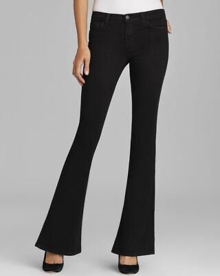 J Brand MARTINI Skinny Flare Jeans in SHADOW Black Dark 25