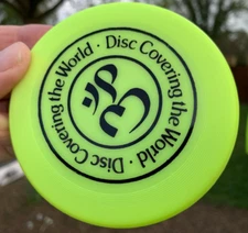 (Vintage) Covering World MINI Disc Golf Frisbee #342 (Free Innova Pin) Wham-O 