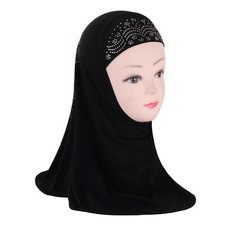 Girls Kids Instant Headscarf Women Hijab Muslim Wrap Shawl Amira Scarf Niqab Eid