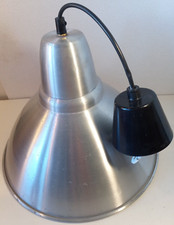 LAMPADA A SOSPENSIONE IN ALLUMINIO-DIAM. CM. 30-DESIGN-STILE INDUSTRIALE-VINTAGE